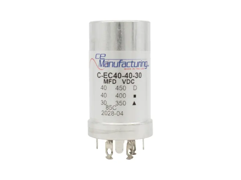 Kondensator, radial 40µF@450V, 40µF@400V, 30µF@350V