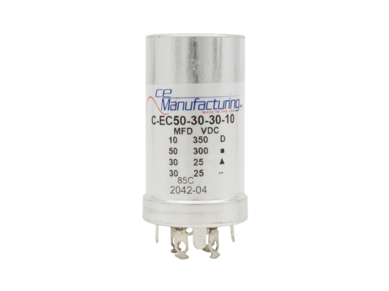 Kondensator, radial 50µF@300V, 2x30µF@25V, 10µF@350V