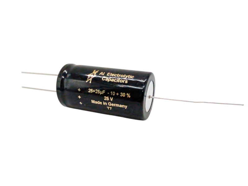 F+T 25+25 µF @ 25 Volt, axial