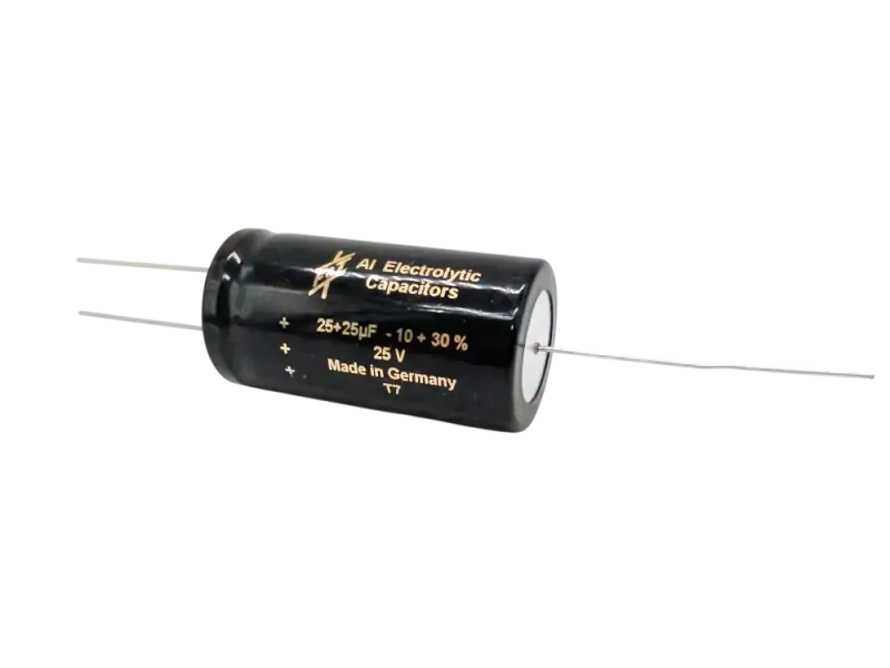 F+T 25+25 µF @ 25 Volt, axial