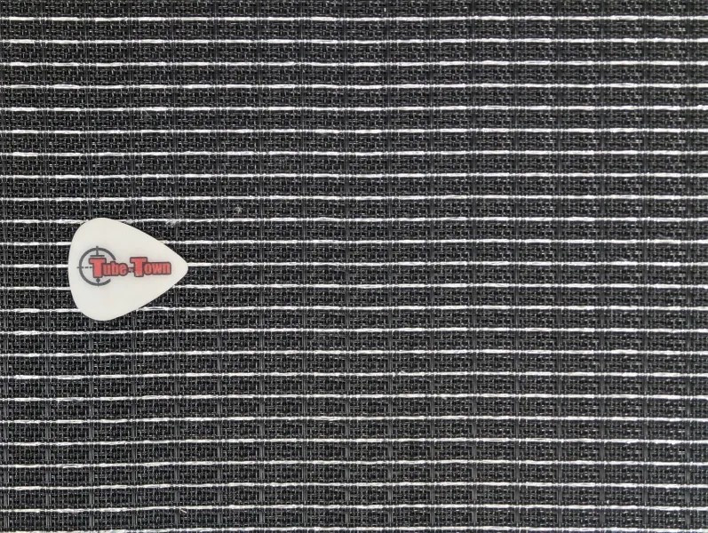 Grillcloth Fender-Style black / silver - 74 x 100 cm
