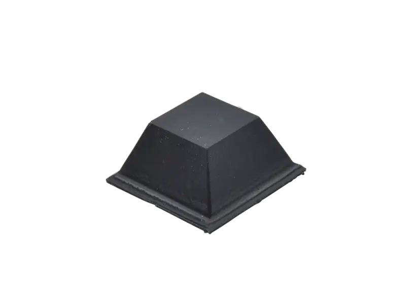 Gummifüsse Rechteckig groß, selbstklebend, schwarz - 24 Stk.