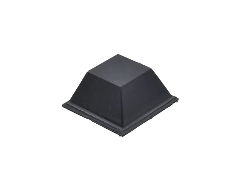 Rubber Feet square-style, small, self-adhesive, black - 24 pcs.