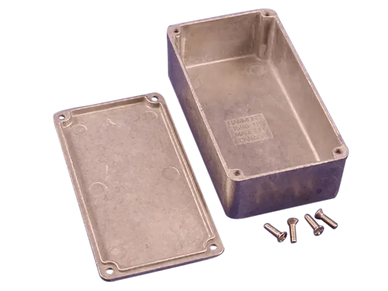 Hammond 1590YBK Custodia In Alluminio Pressofuso, Nera, 92x92x42 Mm, IP54, Per Strumenti Elettronici