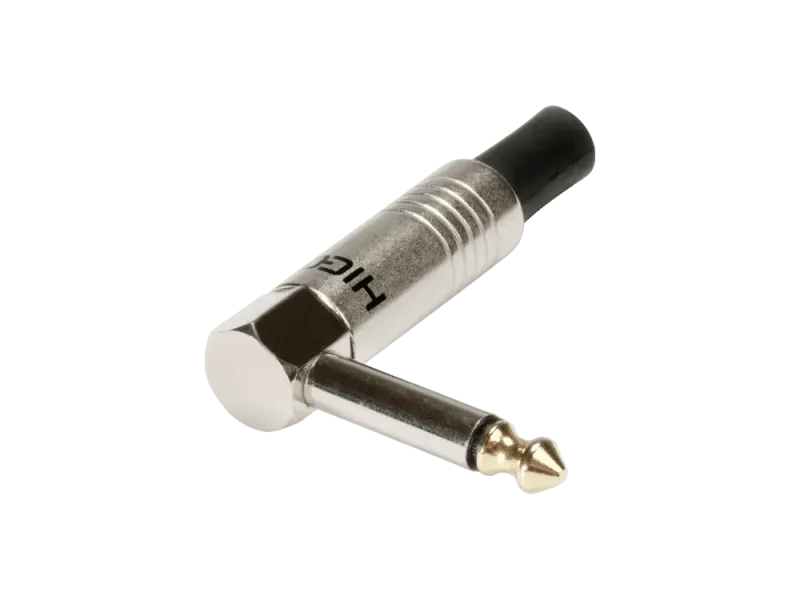 HICON J63MA01, Jack plug mono, angled, silver