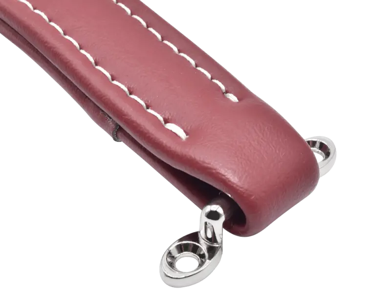 Koffergriff aus Kunstleder, rot
