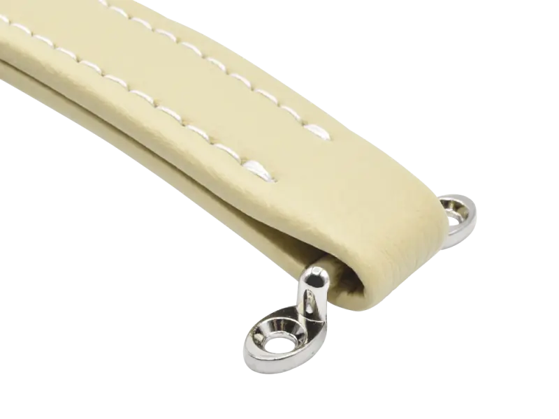 Case Handle imitation leather, creame