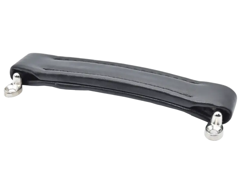 Koffergriff aus Kunstleder, kurz, schwarz