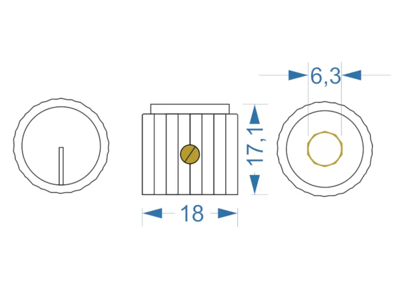 Knob Contempo, cream