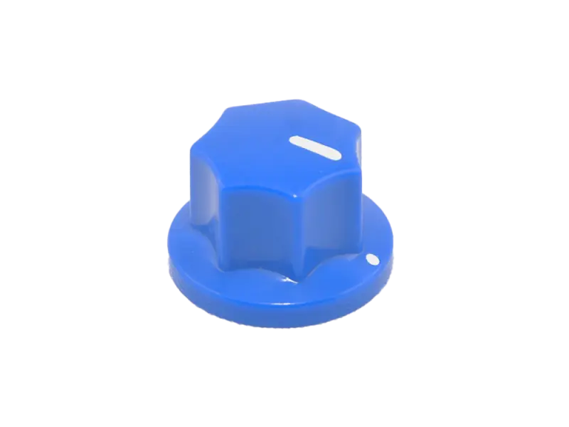 Knob Classic Black Fluted, blue