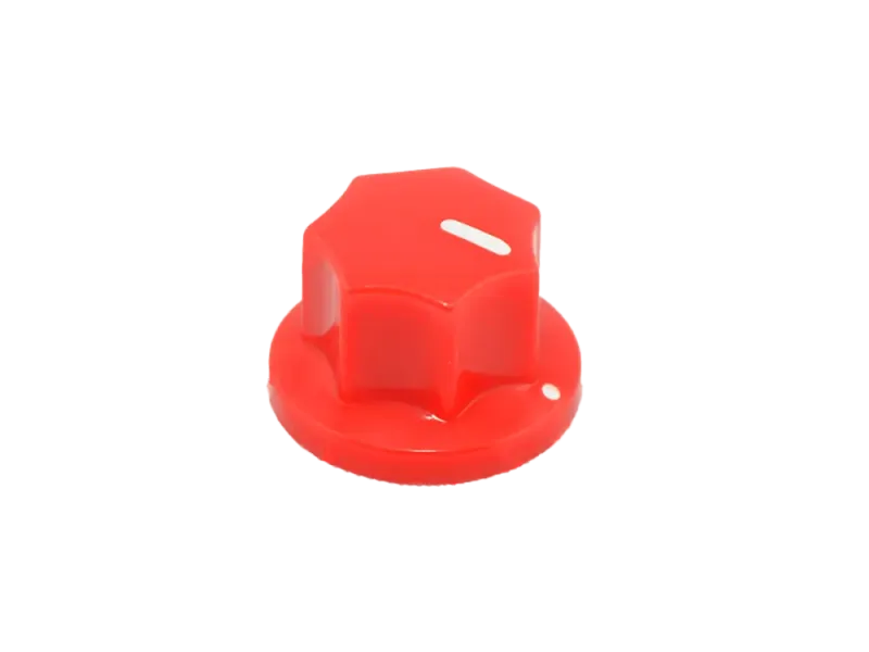 Knob Classic Fluted, red
