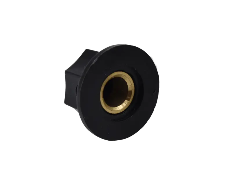 Knopf Classic geriffelt, schwarz