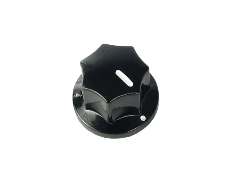 Knopf Classic geriffelt, schwarz