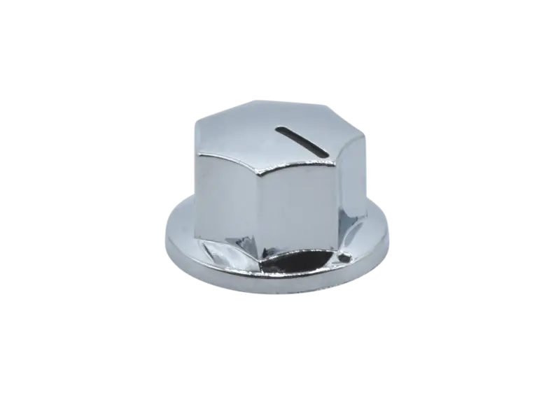 Knopf Classic geriffelt, silber glänzend