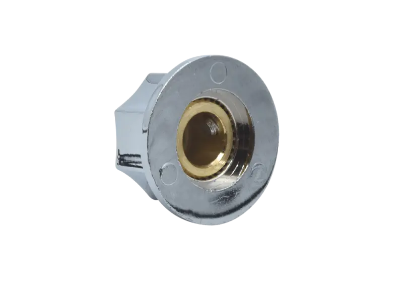 Knopf Classic geriffelt, silber glänzend