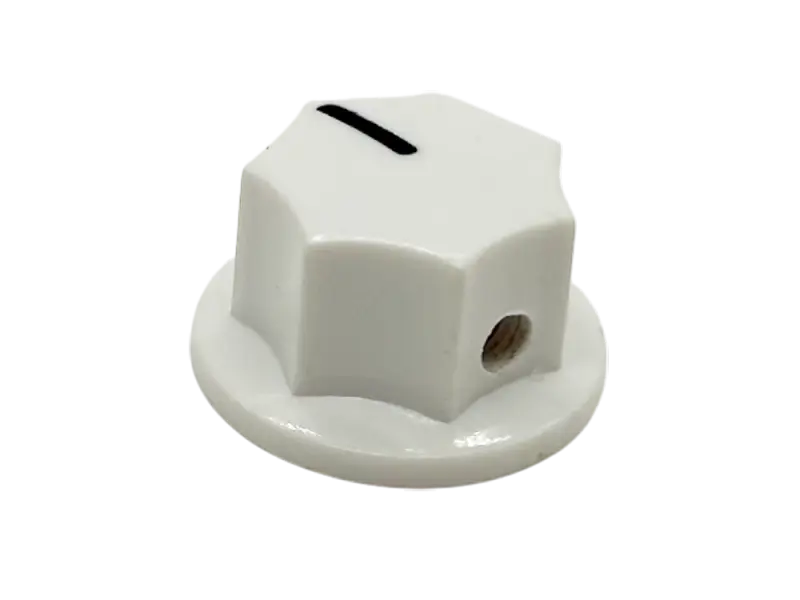 Knopf Classic geriffelt, weiß