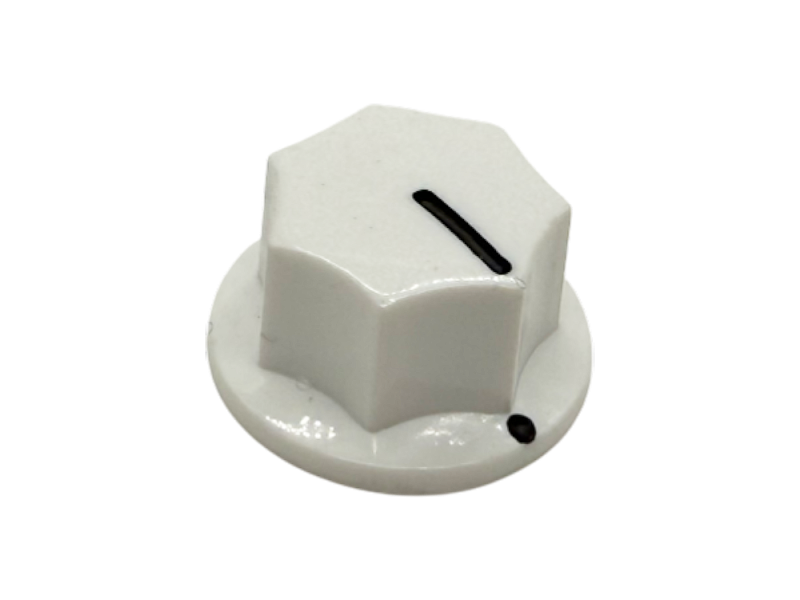 Knob Classic Fluted, white