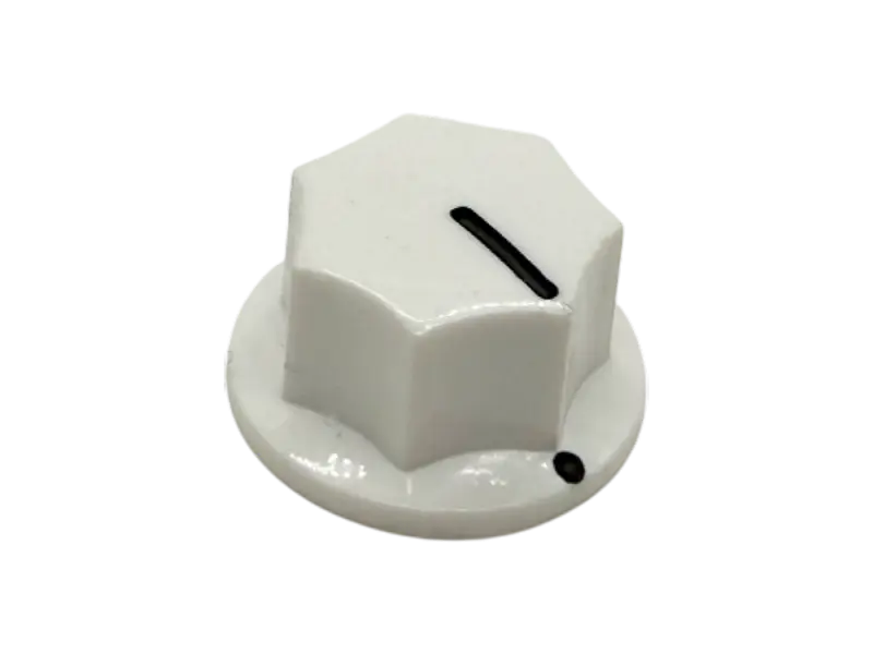 Knopf Classic geriffelt, weiß