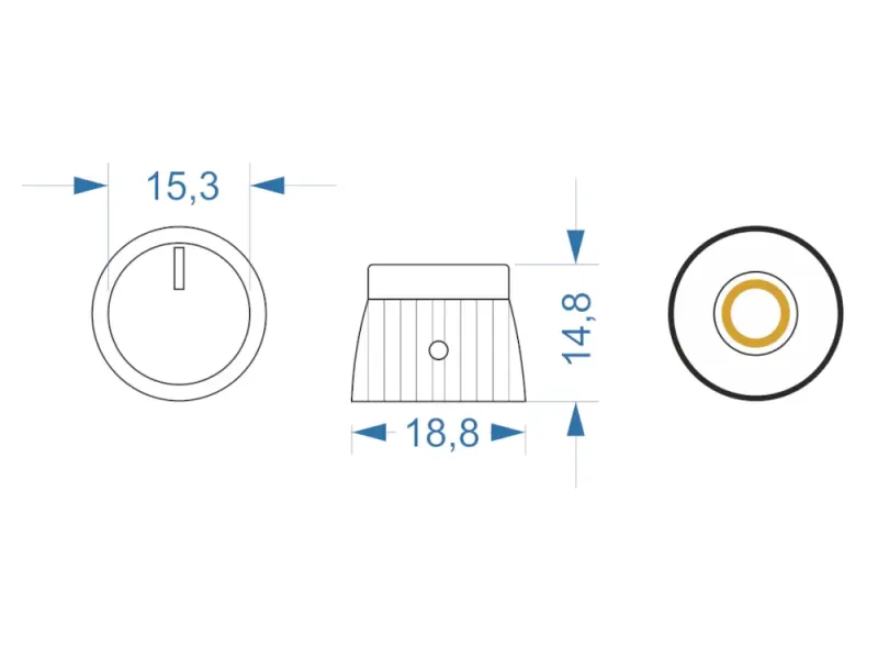 Marshall Style Knob "Silver Jubilee"