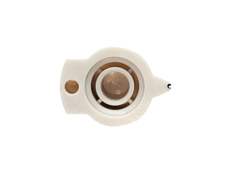 Knopf Chickenhead Mini weiß, Riffelachse