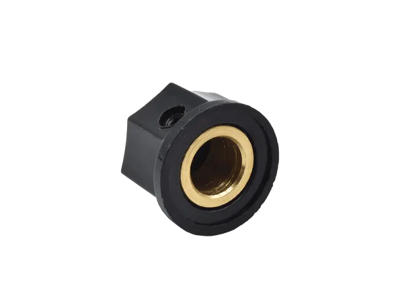 Knopf Classic Small Flutted, schwarz