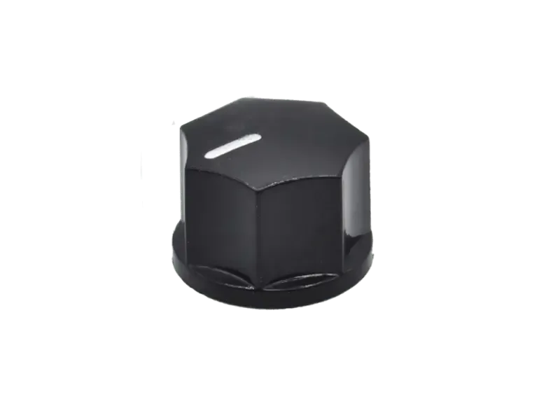 Knopf Classic Small Flutted, schwarz