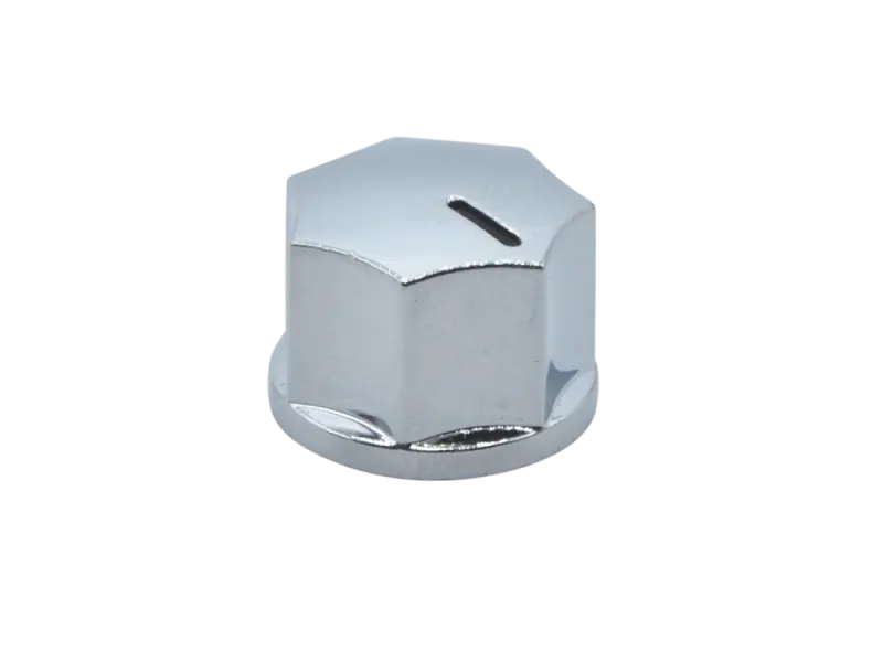 Knob Classic Small Fluted silver glossy