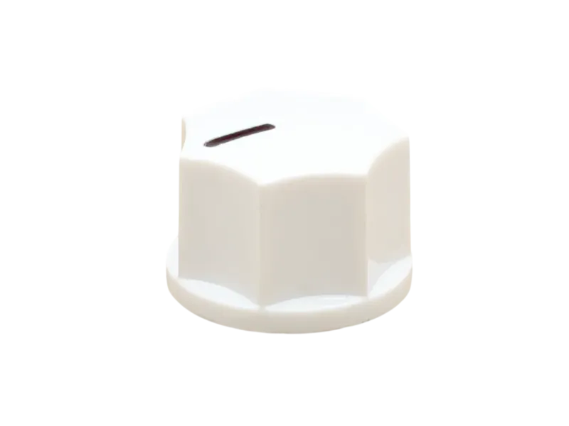 Knob Classic Small Fluted, white