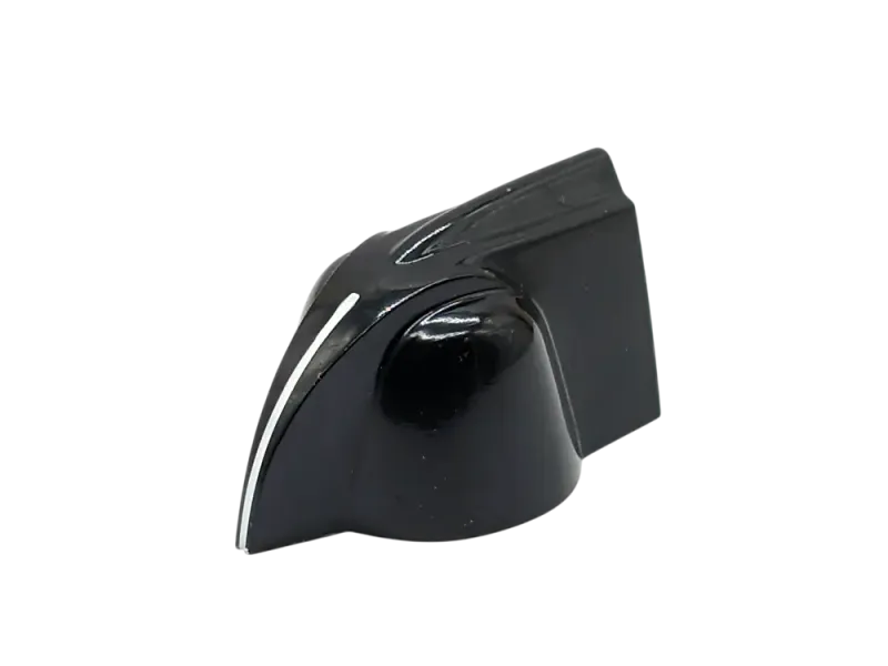 Knob Chickenhead Raised, Knurled Shaft, black