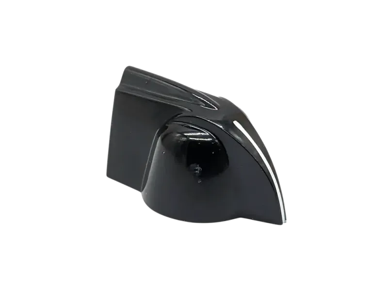 Knob Chickenhead Raised, Knurled Shaft, black