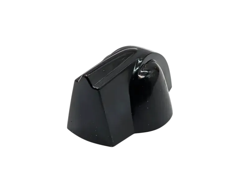 Knob Chickenhead Raised, Knurled Shaft, black