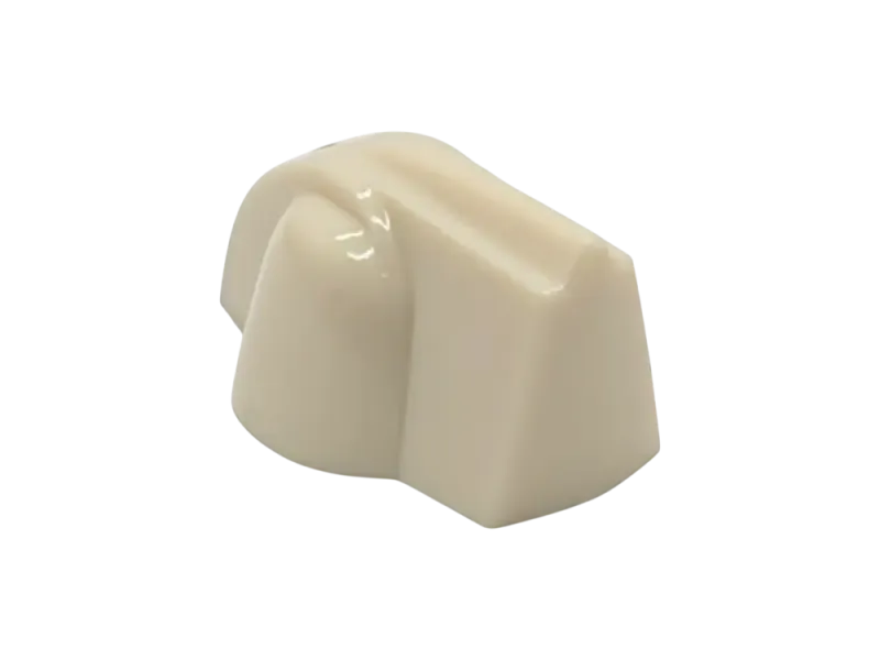 Knob Chickenhead Raised, Knurled Shaft, cream