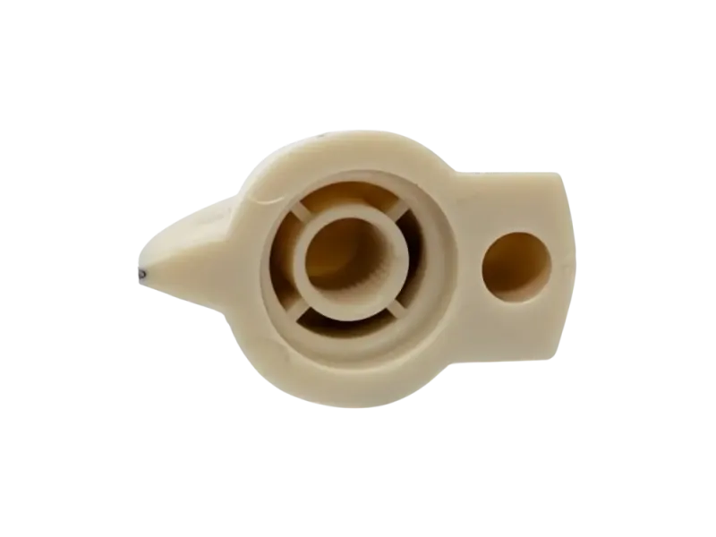 Knob Chickenhead Raised, Knurled Shaft, cream