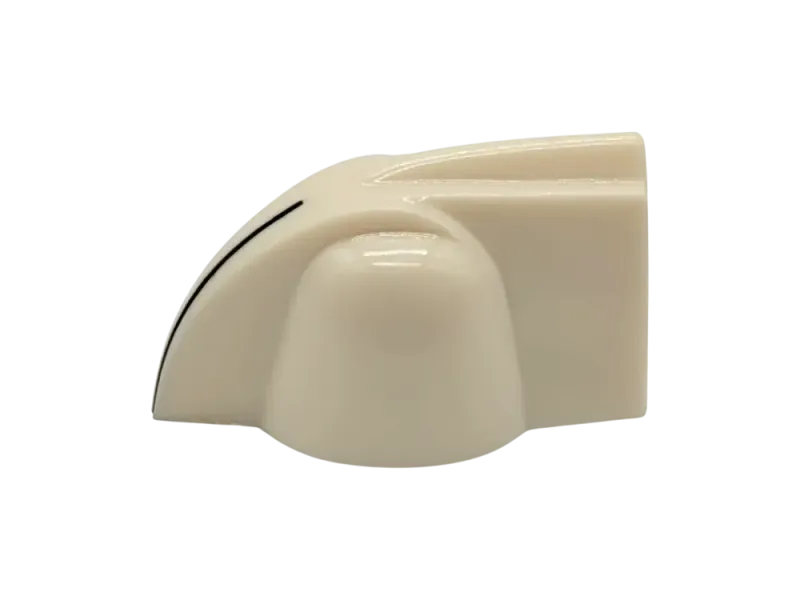 Knob Chickenhead Raised, Knurled Shaft, cream