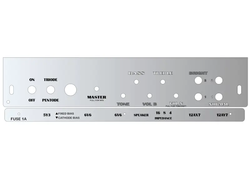 Faceplate für TT Bausatz 5Ä3 - MKII Silber / schwarz