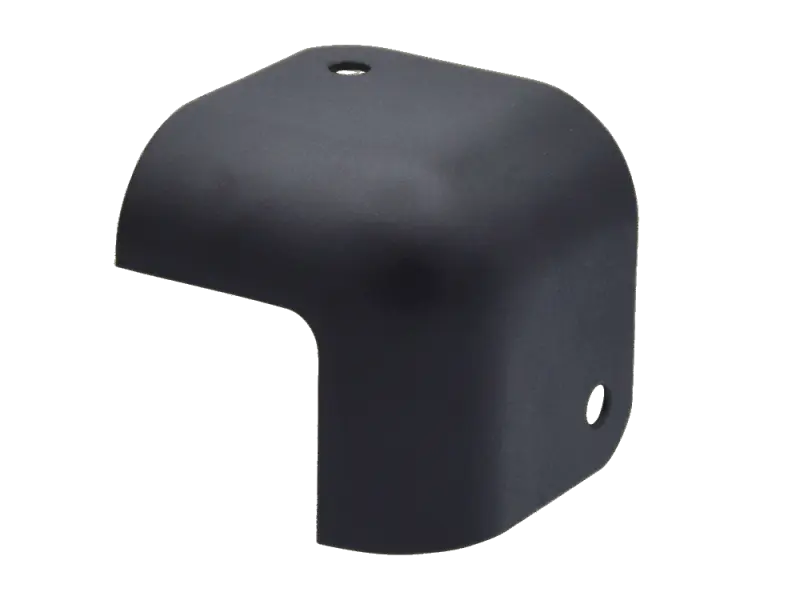 Gehäuseecke Metall, schwarz zweischenklig