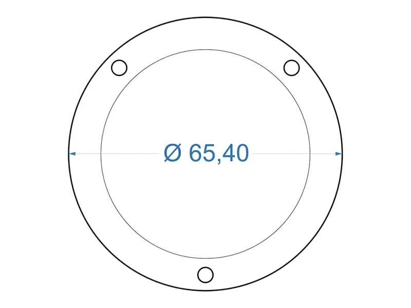 Einbaumessinstrument 100 mV DC, rund