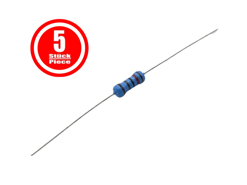 Metallfilmwiderstand 1.8k Ohm / 1 % / 0,5 W - 5er Packung