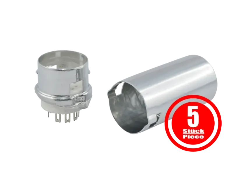 Socket Noval Ceramic, Chassis w/ Shield - Pack of 5