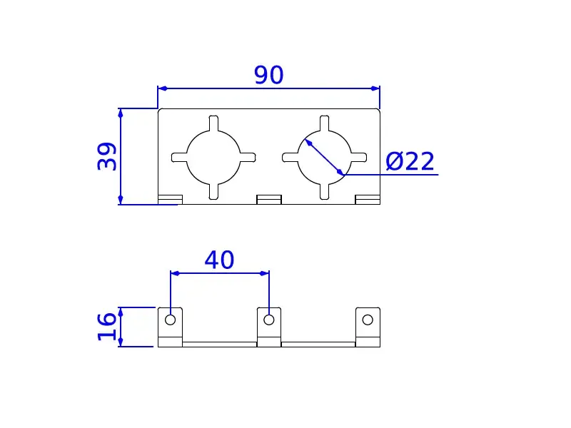 Montagewinkel Noval, doppel
