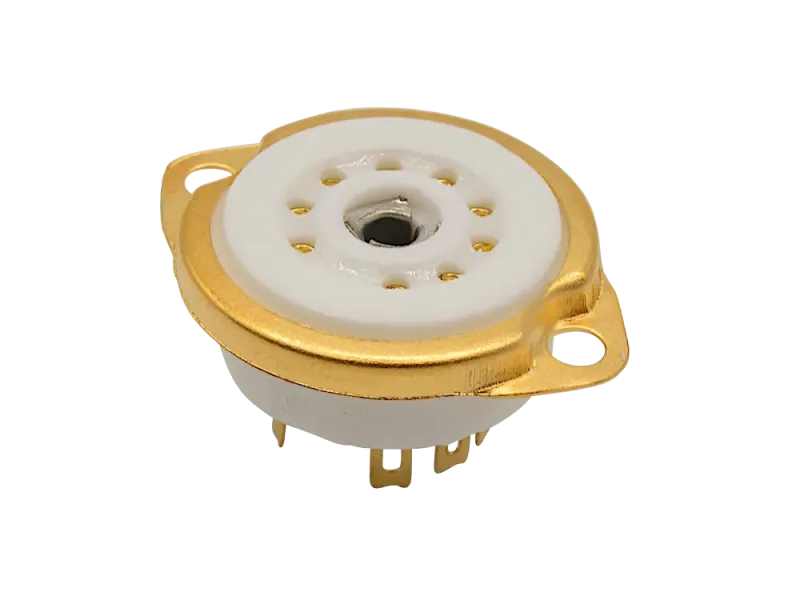Socket Noval Ceramic w/mounting bracket - GOLD