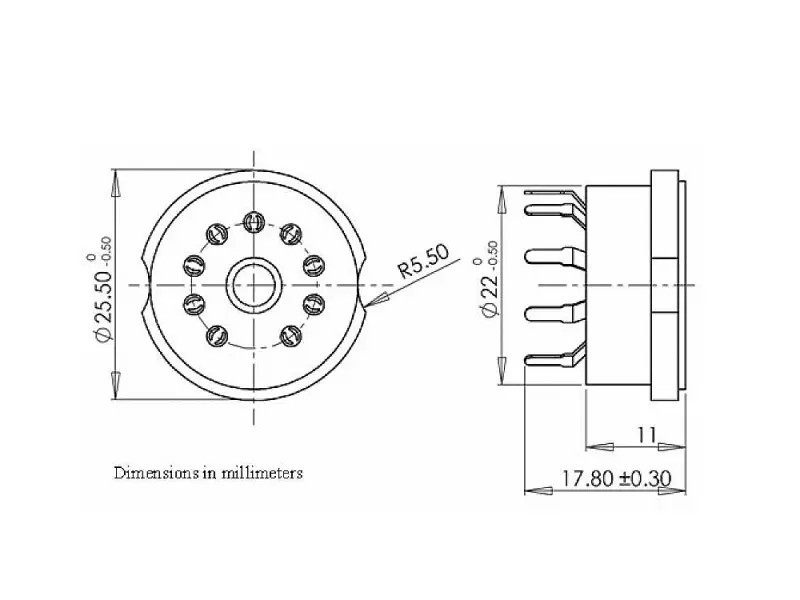 Sockel Noval Keramik Print, Gold, 2er Satz