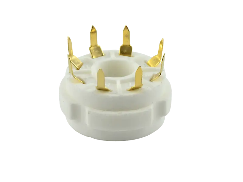 Sockel Oktal Keramik Print - GOLD, 2er Packung