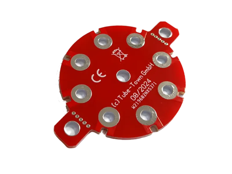 Tube-Town Turret-Sockel PCB - red