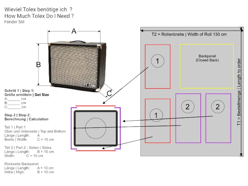 Info: Wieviel Tolex benötige ich ?