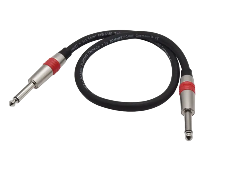 Lautsprecherkabel Klinke-Klinke, 0,5 m - schwarz