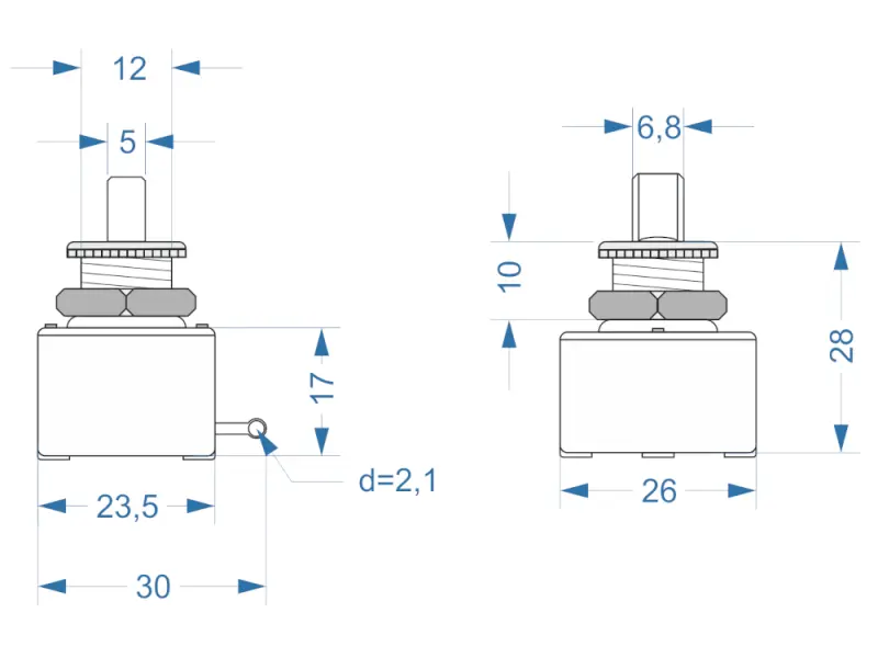Powerswitch Fender Style DPST ON-OFF - DISCONTINUED