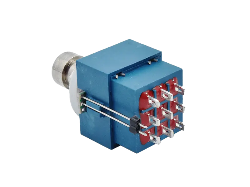 Footswitch 3PDT, LED Ring, RED, without cap