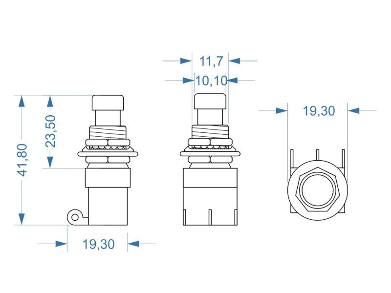 Fußtaster 1-Pol, EIN - (EIN)