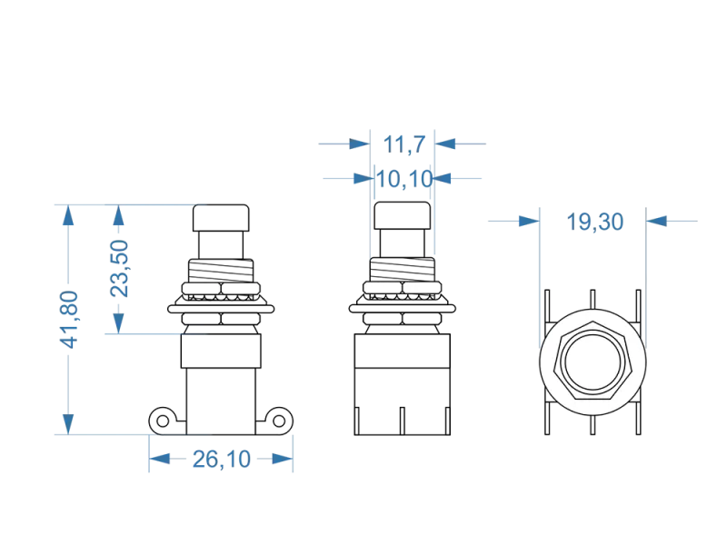 Fußtaster 2-Pol, EIN - (EIN)